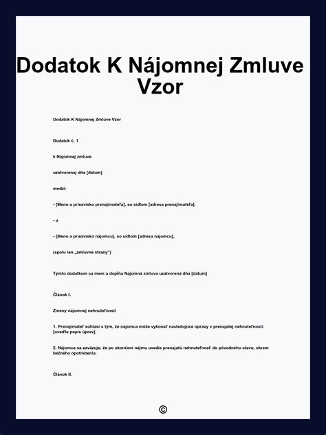 Diagram znázorňujúci štruktúru dodatku ku kúpnej zmluve