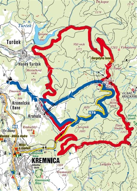 Turistická značka v Kremnických vrchoch