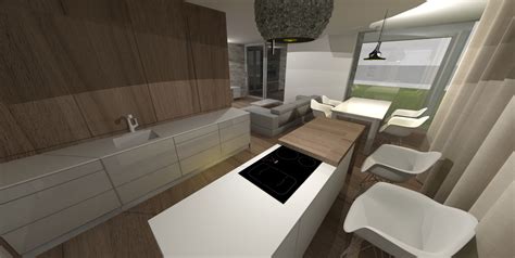 Vizualizácia kuchyne s technickým kameňom