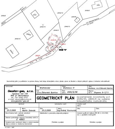 Mapový portál zobrazujúci geometrický plán