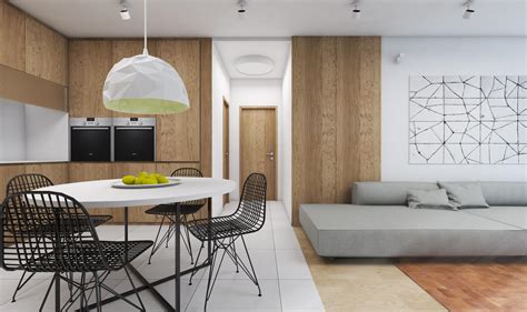 Ilustrácia moderného interiéru dvojizbového bytu