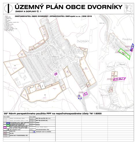 mapa územia s vyznačenými zónami územného plánu