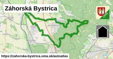 Mapa mestskej časti Bratislava - Záhorská Bystrica