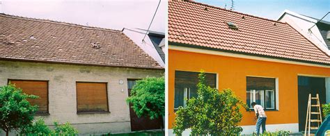 Pohľad na exteriér domu s pôvodnou a novou strešnou krytinou