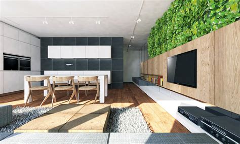 Vizualizácia interiéru s využitím prírodných materiálov