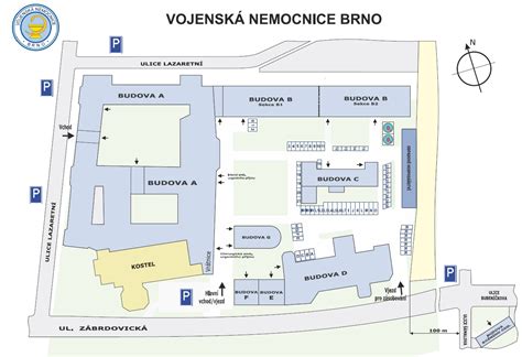 Schéma rekonštruovaného pavilónu nemocnice