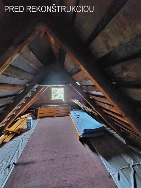 Vizualizácia podkrovia s nahradeným dreveným väzným trámom oceľovým nosníkom
