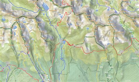 Mapa Vysokých Tatier s vyznačenými obcami Štôla, Štrbské Pleso a Tatranská Lomnica