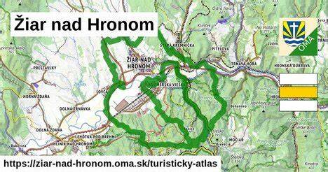 Mapa Žiaru nad Hronom s vyznačenými adresami realitných kancelárií