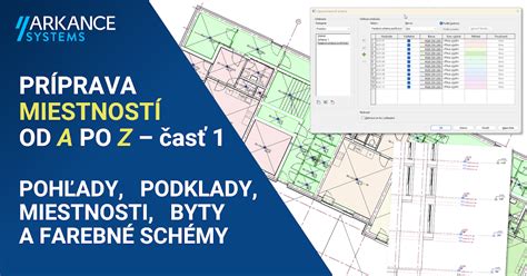 Príklad tabuľky miestností z pôdorysu s detailnými informáciami
