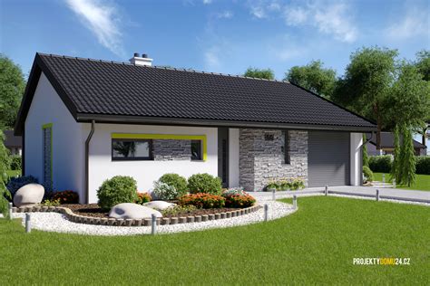 Moderný bungalov na svahu s priestrannou garážou