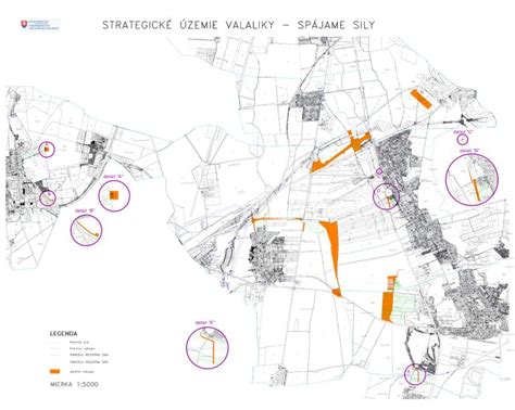 Mapa obce Valaliky a okolia s vyznačenou blízkosťou Košíc a priemyselných zón