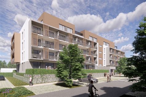 Vizualizácia projektu Corvus Atrium s parkom a bytovými domami