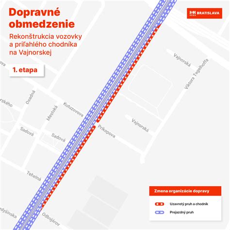 Zúžený jazdný pruh počas rekonštrukcie