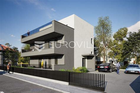 Pohľad na moderný trojizbový byt z exteriéru