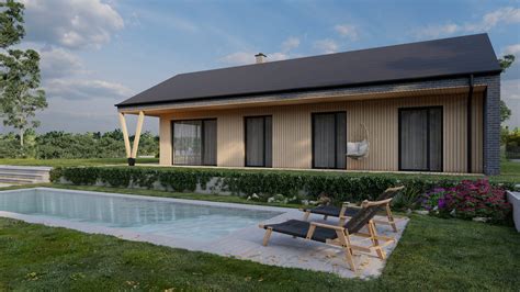 Vizualizácia rodinného domu s priestrannými izbami