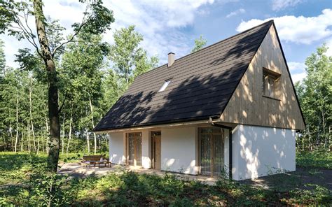 Stredoeurópsky vidiecky dom s moderným dizajnom a tradičnými prvkami.