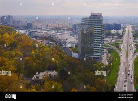 Bratislava cityscape with a modern apartment building