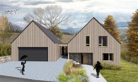 rodinný dom na svahu so sedlovou strechou