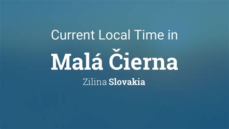 Map of Malá Čierna and surrounding villages in Slovakia