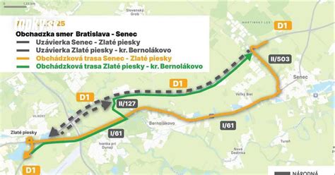 Mapa obchádzkových trás pre rekonštrukciu cesty I/9