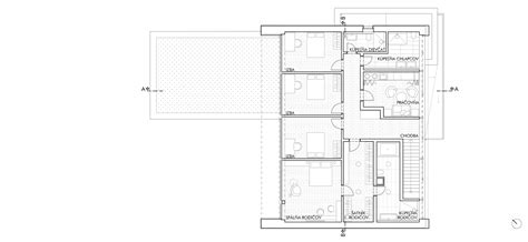 Pôdorys poschodia 5-izbového poschodového domu