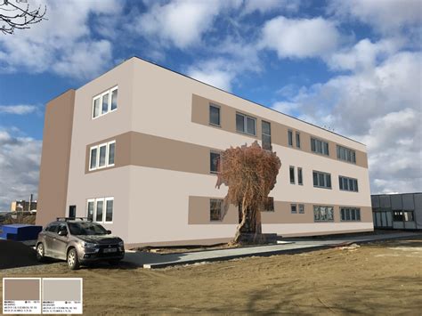 Architektonický návrh fasády bytového domu