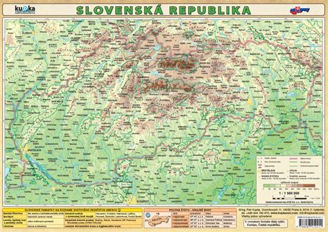 Mapa Slovenska s vyznačenou Malou Fatrou