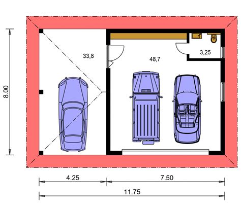 Diagram zateplenia plechovej garáže