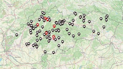 Mapa pobočiek Oberbank na Slovensku