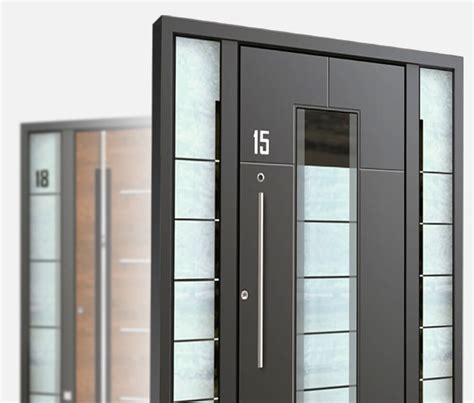 moderné vchodové dvere s integrovaným LED osvetlením