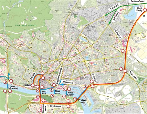Mapa Obchodnej ulice v Bratislave