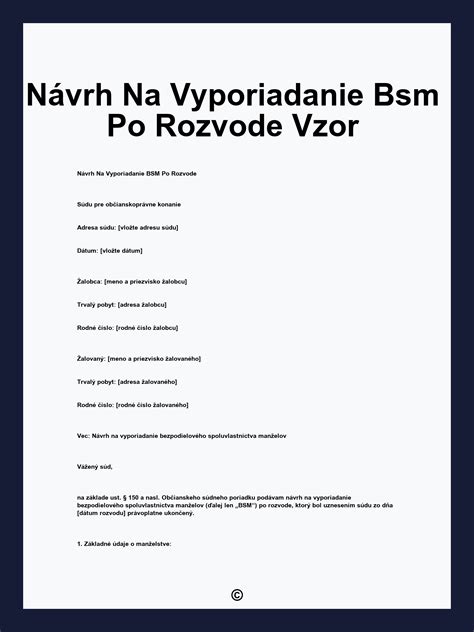 Grafické znázornenie rozdelenia nákladov na byt po rozvode
