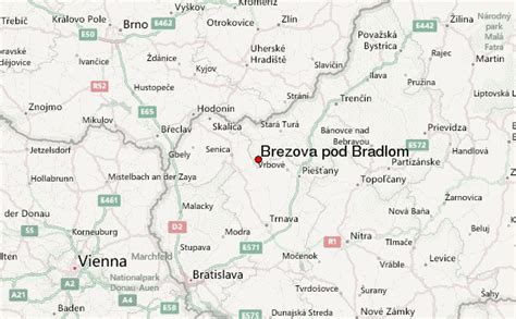 Mapa okolia Brezovej pod Bradlom