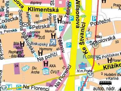 Mapa s vyznačenou polohou Legionárskej ulice v Bratislave