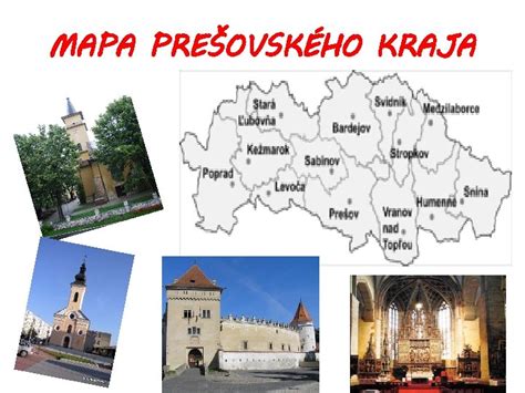 Mapa Prešovského samosprávneho kraja