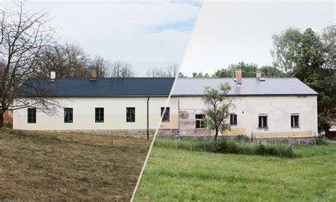 Pred a po rekonštrukcii baníckeho domu