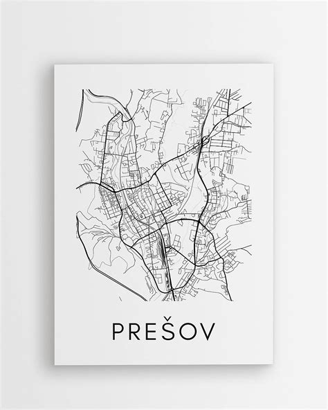 mapa mesta Prešov s vyznačenou Ulicou Marka Čulena