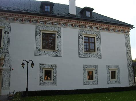 Sobášny palác v Bytči - detail sgrafito výzdoby