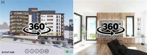 Obr. 2 360° panoramatická vizualizácia exteriéru developerského projektu Paseo Grunty Košice