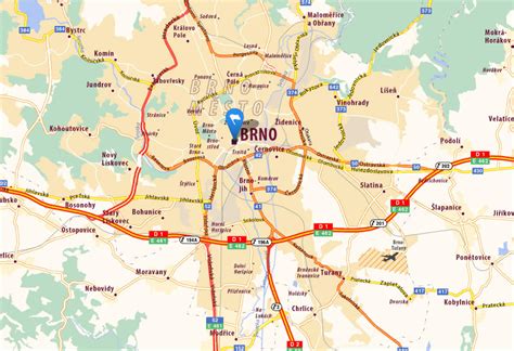 Map of Brno districts