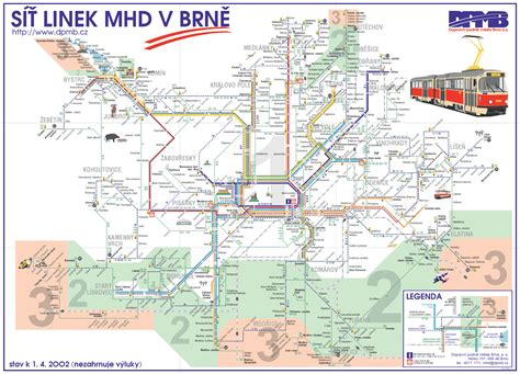 Brno public transport map