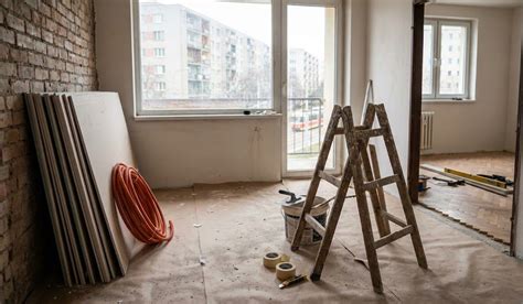 Infografika znázorňujúca rozsah prác pri kompletnej rekonštrukcii bytu