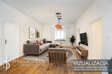 Vizualizácia možnej zmeny dispozície 2-izbového bytu