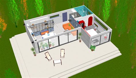 Ukážka interiéru navrhnutého v aplikácii Sweet Home 3D