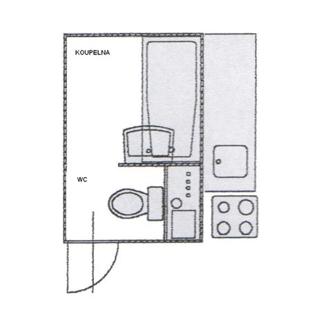 Diagram zobrazujúci rôzne typy pôdorysov bytových jadier