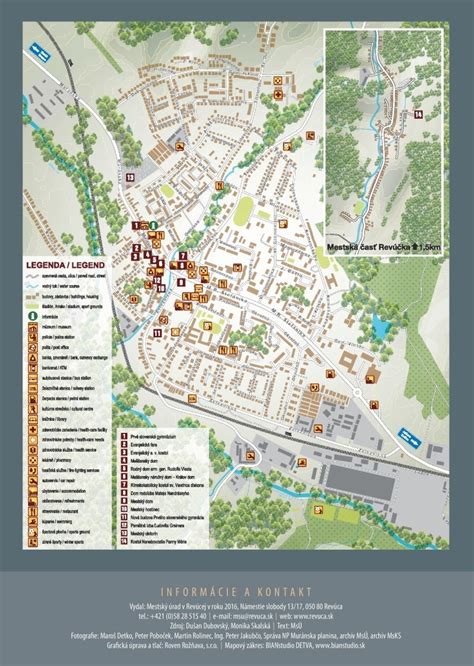 Mapa Starého Mesta s vyznačenými pamiatkami a dôležitými ulicami