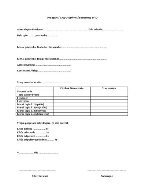 Ilustrácia preberacieho protokolu