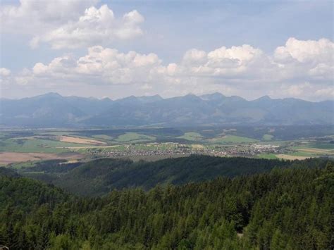 panoráma obce Východná s pohorím
