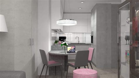 Vizualizácia interiéru moderného bytu